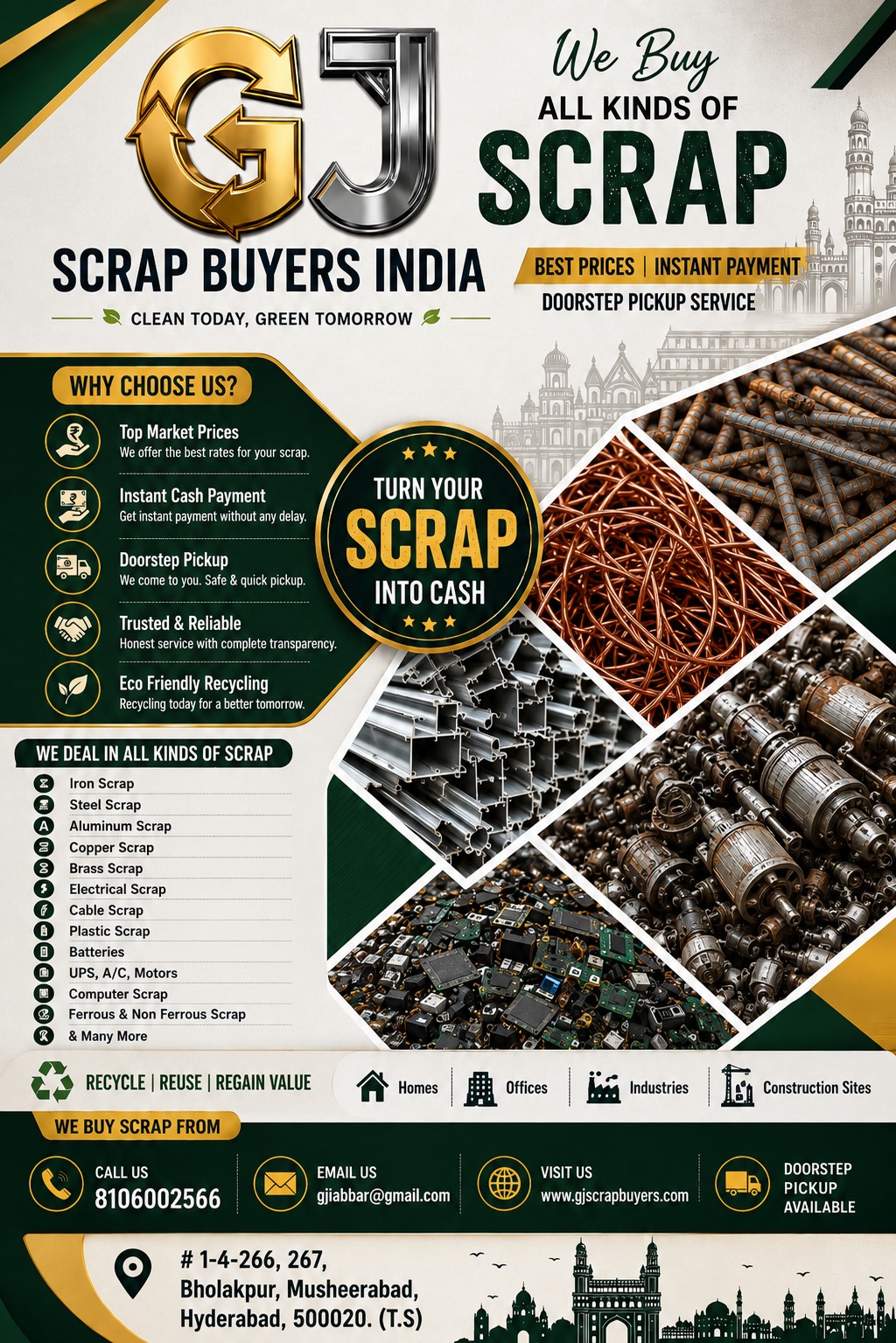 Battery Scrap Buyers in Jeedimetla | GJ Scrap Buyers Today