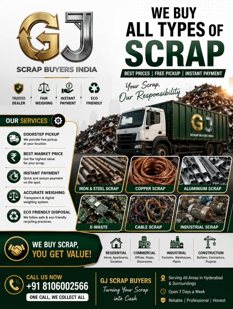 Best Scrap Buyers in Bowenpally | GJ Scrap Buyers