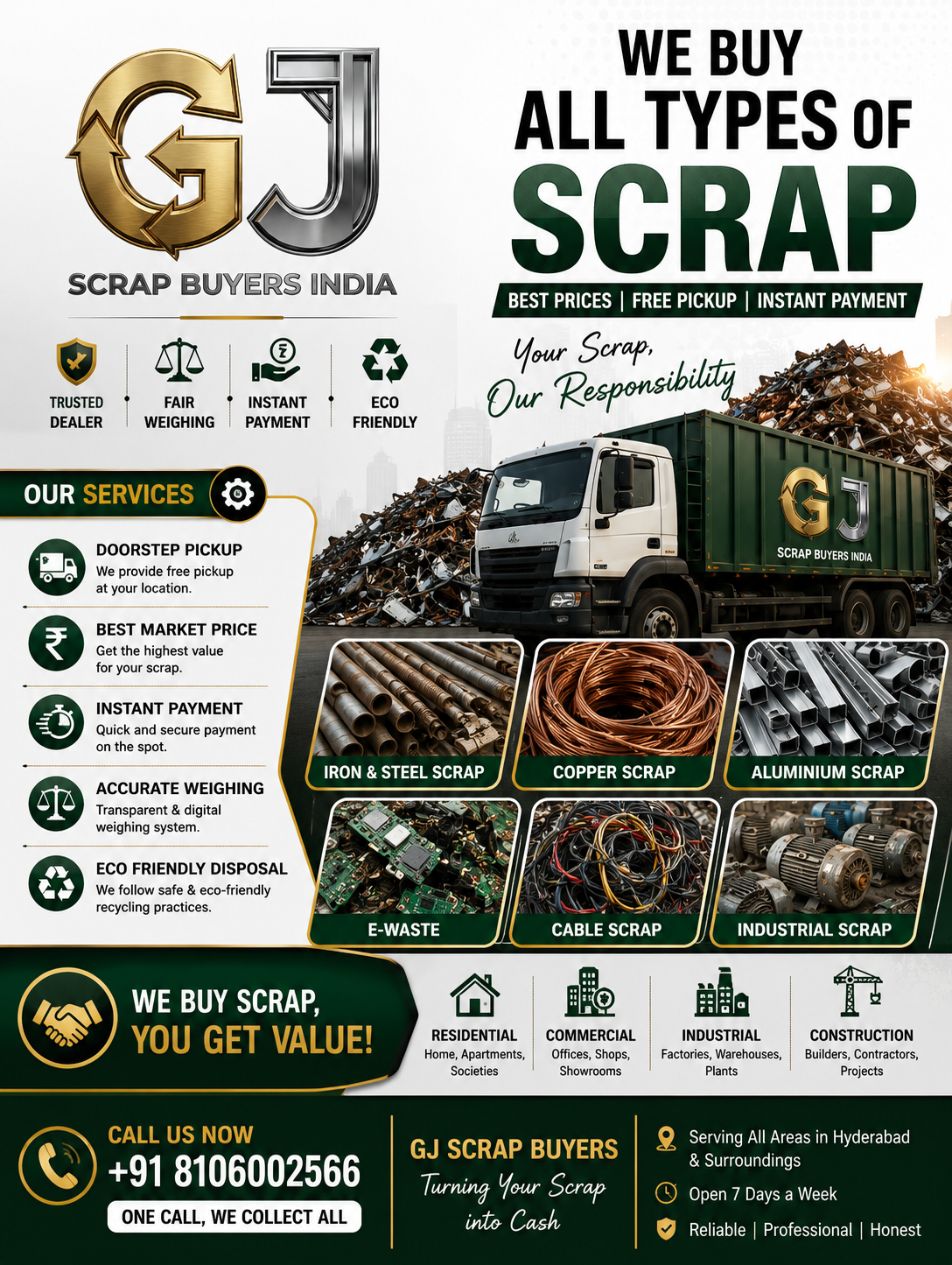 Best Scrap Buyers in Bowenpally | GJ Scrap Buyers